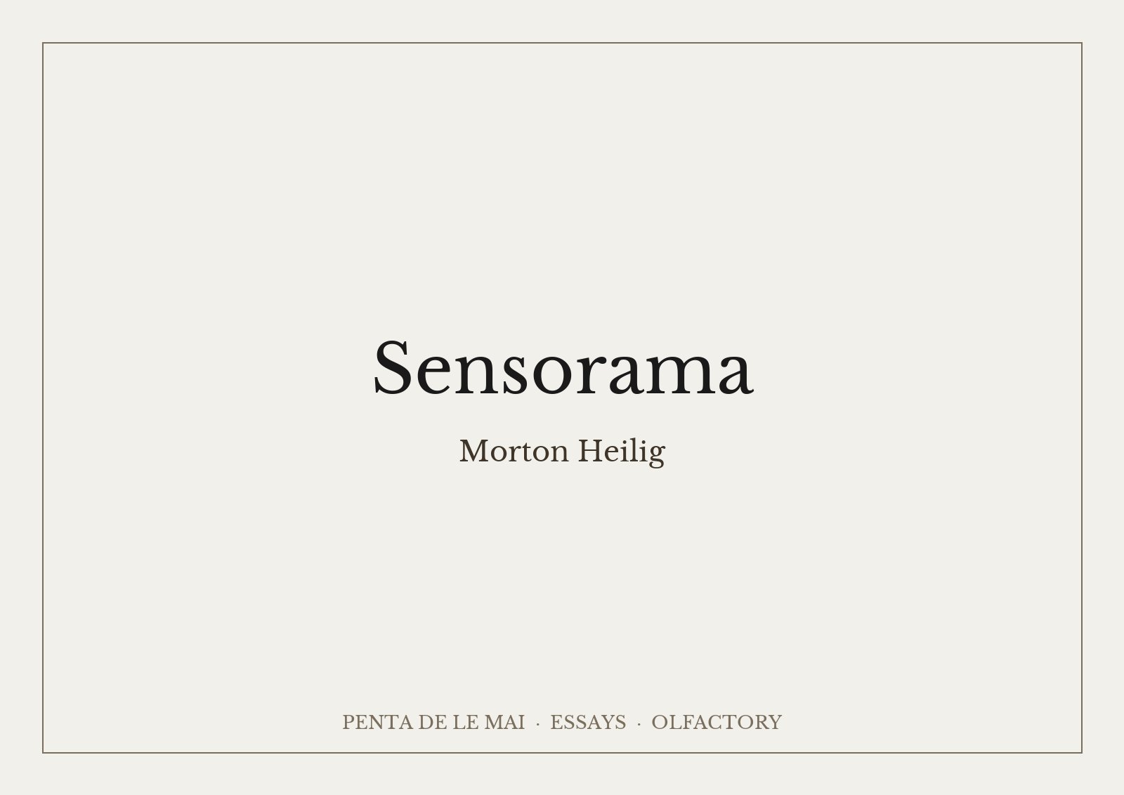 モートン・ハイリグの Sensorama。座った一人の観客のためのブースで、覗き込むフードと頭を囲むキャビネットがある