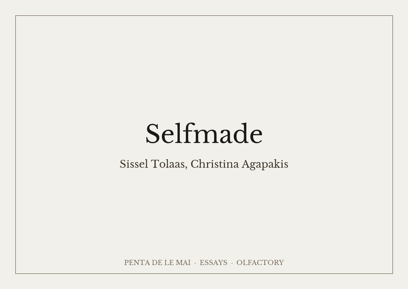 シセル・トラースとクリスティーナ・アガパキス「Selfmade」：人の細菌から育てたチーズ